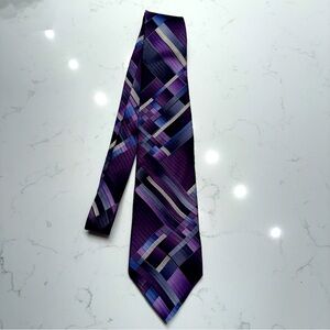 Arrow Purple and Blue Checkered Tie